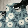 thumbnail image 3 of Ambesonne Ivory and Blue Grommet Curtain, Garden Art Bouquet, 50" x 84", Slate Blue Dark Blue, 3 of 6