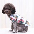 thumbnail image 4 of Camisetas para perros y gatos Camisetas hawaianas elegantes de verano Ropa para mascotas con estampado suave, cómodo y transpirable para perros pequeños y grandes, gatos (blanco), 4 of 4