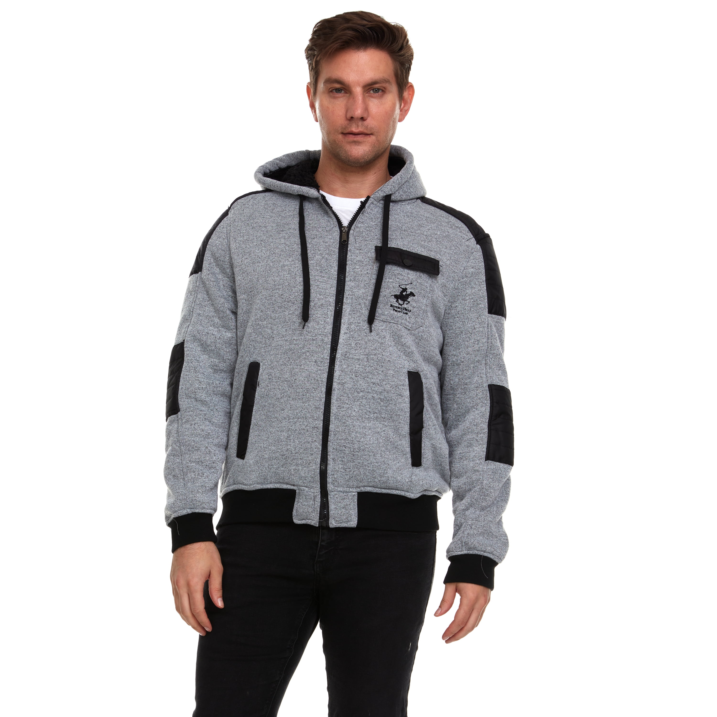 Beverly Hills Polo Club Men s Zipper Fleece Hoodie Jacket