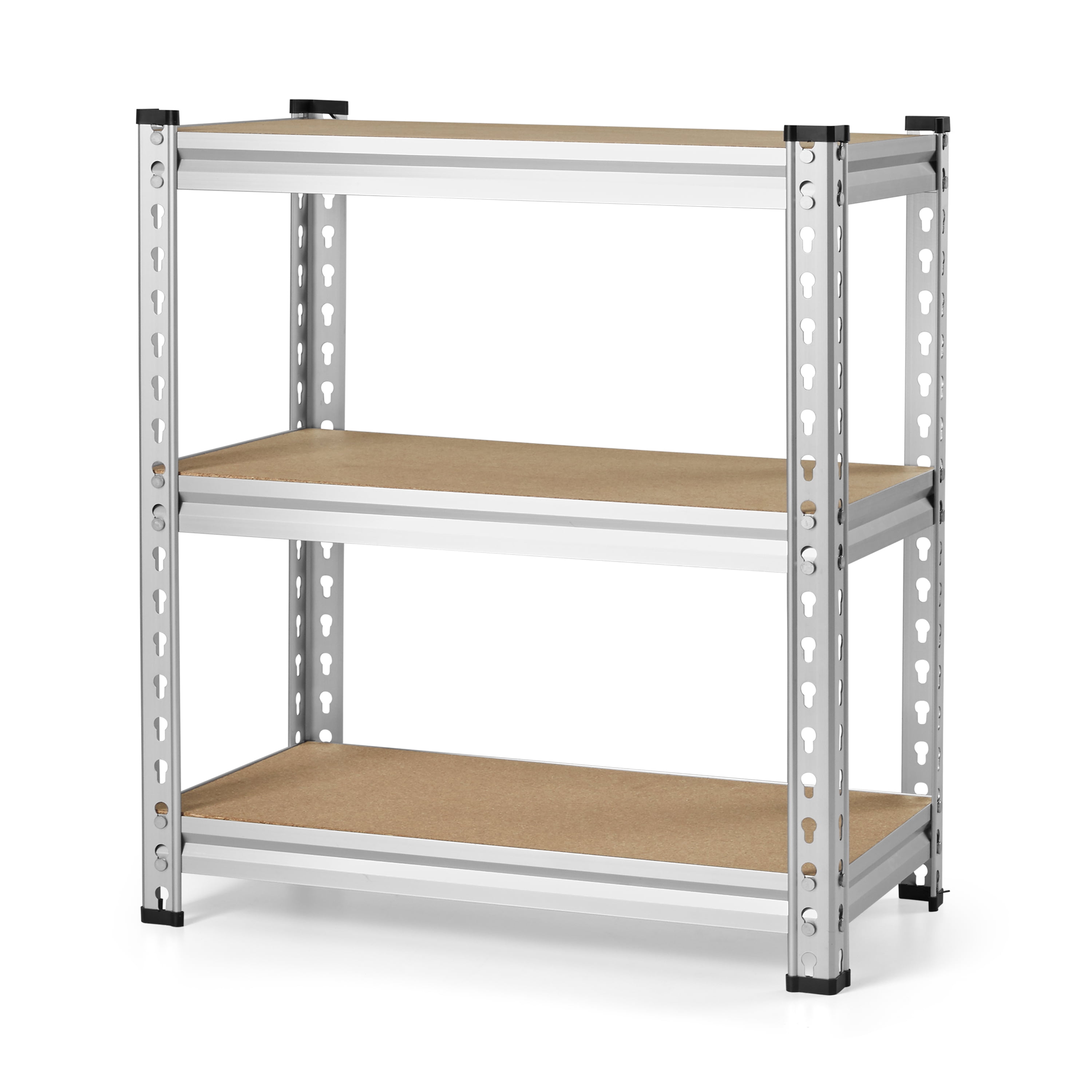 Hyper Tough 24"W x 14"D x 29"H 3Shelf Garage Shelves, Silver