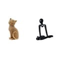 thumbnail image 1 of Estatua decorativa de gato pensador, figura coleccionable de resina, escultura abstracta para entrada, estantería, sala de estar, dormitorio, armario, 1 of 8