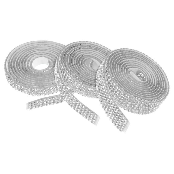 HOOWIFFY Silver Rhinestone Stickers Self-Adhesive for Crafts Embellishment