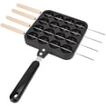 thumbnail image 2 of Takoyaki Grill Pan，Takoyaki Pan with Handle Takoyaki Grill Pan Non-Stick Takoyaki Grill Pan Plate Baking Pan Tray Octopus Pellets Mold Takoyaki Pan 16 Holes，4 Baking Needles, 2 of 6