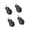 4 black, variant on Multiple Purpose 3 Inch Furniture Casters with Smooth Sliding ABS Wheel & Not Slip Design Simple Installs for Stability