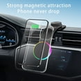 thumbnail image 6 of 15W Magnetic Wireless Car Mount Charger with RGB Flowing Lights, 108LBS Strong Vacuum Suction Phone Holder, Bendable Memory Alloy Arm Car Phone Holder For iPhone 17/16/15/14/13/12, 6 of 7