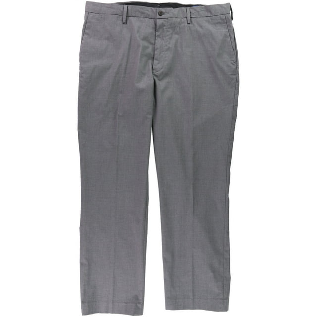 Ralph Lauren Mens Stretch Dress Pants Slacks, Grey, 30W x 30L