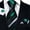 Black Green White, variant on Barry.Wang Classic Ties for Men Formal Business Wedding Solid Paisley Necktie Set