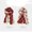 red, variant on Plaid Double Sided Dressing Thickened Neckerchief Long Scarves Knitted Scarf Women Scarf RED