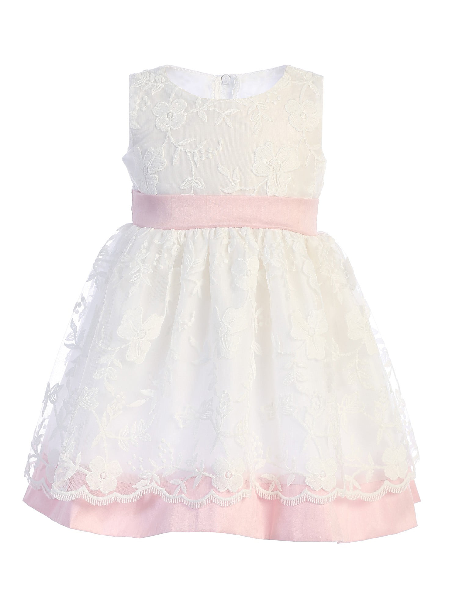 Lito - Lito Little Girls Pink Embroidered Sash Bow Easter Dress 5 ...