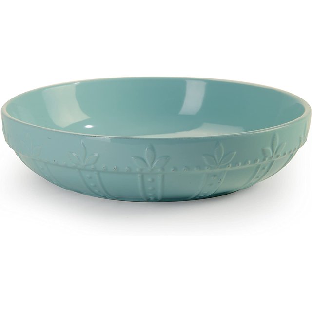 Signature Housewares Sorrento Collection Large Pasta Bowl, 12-Inch, Aqua