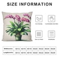 thumbnail image 6 of AWERP Orchid Plant Printed Spring Floral Decorative Pillowcase Cushion Set of 2 White, 6 of 6