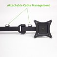 thumbnail image 1 of NavePoint Triple LCD Monitor Desk Mount Stand Heavy Duty Adjustable 3 Screens Upto 27-Inches Black, 1 of 5