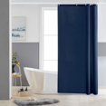 thumbnail image 1 of Cortina de ducha extra larga para baño, cortina de baño textil antimoho para bañera y ducha, cortina fabricada en tejido antibacteriano lavable, con 12 ganchos extra grande color blanco, 1 of 5