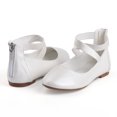 thumbnail image 6 of "Nova Utopia Girls Ankle Strap Ballet Flat Shoes NF-NFGF316-White-1", 6 of 8