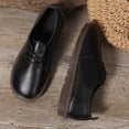 thumbnail image 6 of Loafers for Women Comfortable Lace Up Penny Loafer Ladies Business Casual Dressy Shoes Solid Color Leather Shoes Round Toe Flat Shoes, 6 of 9