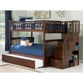 thumbnail image 2 of Pemberly Row Full over Full Solid Wood Bunk Bed with Trundle in Walnut, 2 of 10