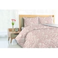 thumbnail image 3 of Ambesonne Floral Down Alternative Quilt Comforter, Rose with Leaves Botany Art, Full, Pale Mauve Pastel Pink, 3 of 5