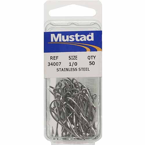 hk003 LOT of 200 MUSTAD O'SHAUGHNESSY HOOKS SIZE 1 