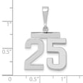 thumbnail image 5 of Auriga 14k White Gold Medium Polished Number 25 Charm for Women, 5 of 5