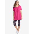 thumbnail image 4 of Woman Within Plus Size Short-Sleeve Pintucked Henley Tunic, 4 of 6