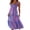 Lavender, variant on Michellecmm Women’s Long Dress Sleeveless Tie Shoulder Stripes Print Tiered Dress