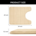 thumbnail image 4 of Tripumer U-Shape Memory Foam Toilet Rug Contour Bathroom Rug 20 x 24 inch Absorbent Mat Floor Carpet Bathroom Rugs Mat for Toilet Base Camel, 4 of 7