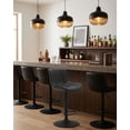 thumbnail image 4 of Banco Giratorio Respaldo Cocina Desayunador Barra Moderno Negro EKE Life Home 0424, 4 of 5