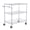 silvery, variant on 3-Tier Utility Cart with 6 Hooks, Rolling Storage Cart on Wheels, 30"x18"x32.4", 661 lbs Capacity for Home/Kitchen/Office