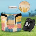 thumbnail image 6 of Haosy Colorful Line Doodle Squares Golf Mallet Putter Cover Strong Magnetic Leather Golf Club Headcover Closure, 6 of 7