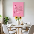 Care Breast Cancer Canvas Wall Art for Living Room, Pink Ribbons Caring ...