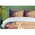 thumbnail image 4 of Ambesonne Gingerbread Man Duvet Cover Set, Cookie Present, Queen, Hunter Green Pale Brown, 4 of 6