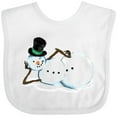 thumbnail image 3 of Inktastic Sassy Snowman in Top Hat Boys or Girls Baby Bib, 3 of 4