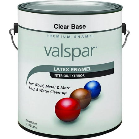 Valspar 65000 Premium Latex Enamel Paint, 1 gal, 400 sq-ft/gal, Clear Base