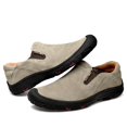thumbnail image 1 of Mocasines para hombre, mocasines para hombre, zapatos planos sin cordones, de piel auténtica, para conducir, caminar, calzado suave, de calidad, con muelles, para barco (27 cm), 1 of 3