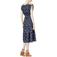 thumbnail image 2 of maison Jules Womens Printed Smocked Fit & Flare Dress, Blue, Large, 2 of 2