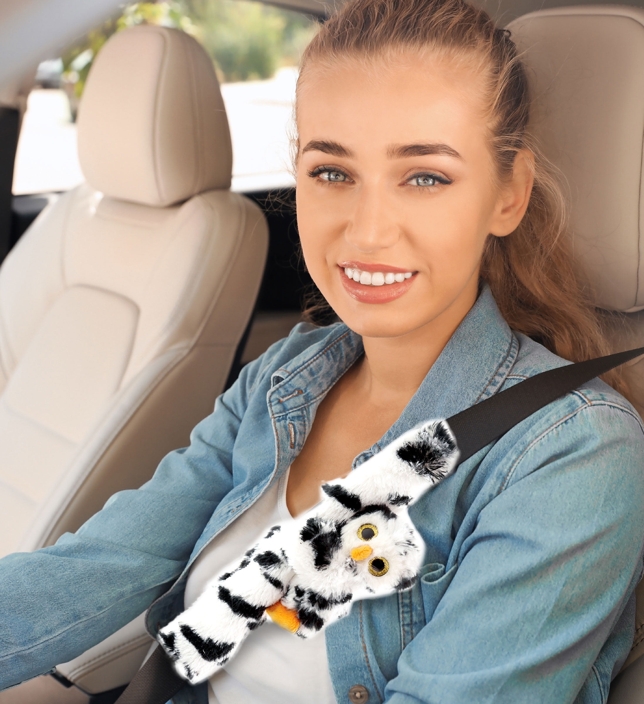 Seat Belt Cover Pad DolliBu Bown Monkey Plush Ca Seatbelt Cove