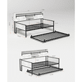 thumbnail image 4 of Tcbosik Twin Size Daybed with Trundle, Sofa Bed with Charging Station and LED Lights, Storage Shelf and Sliding Barn Door, Heavy Duty Metal Slats Support, No Box Spring Needed, Glossy White, 4 of 6