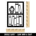 thumbnail image 2 of Book Tracker Shelves Succulent Rectangle Rubber Stamp Stamping Scrapbooking Crafting - Small 1.7in, 2 of 7