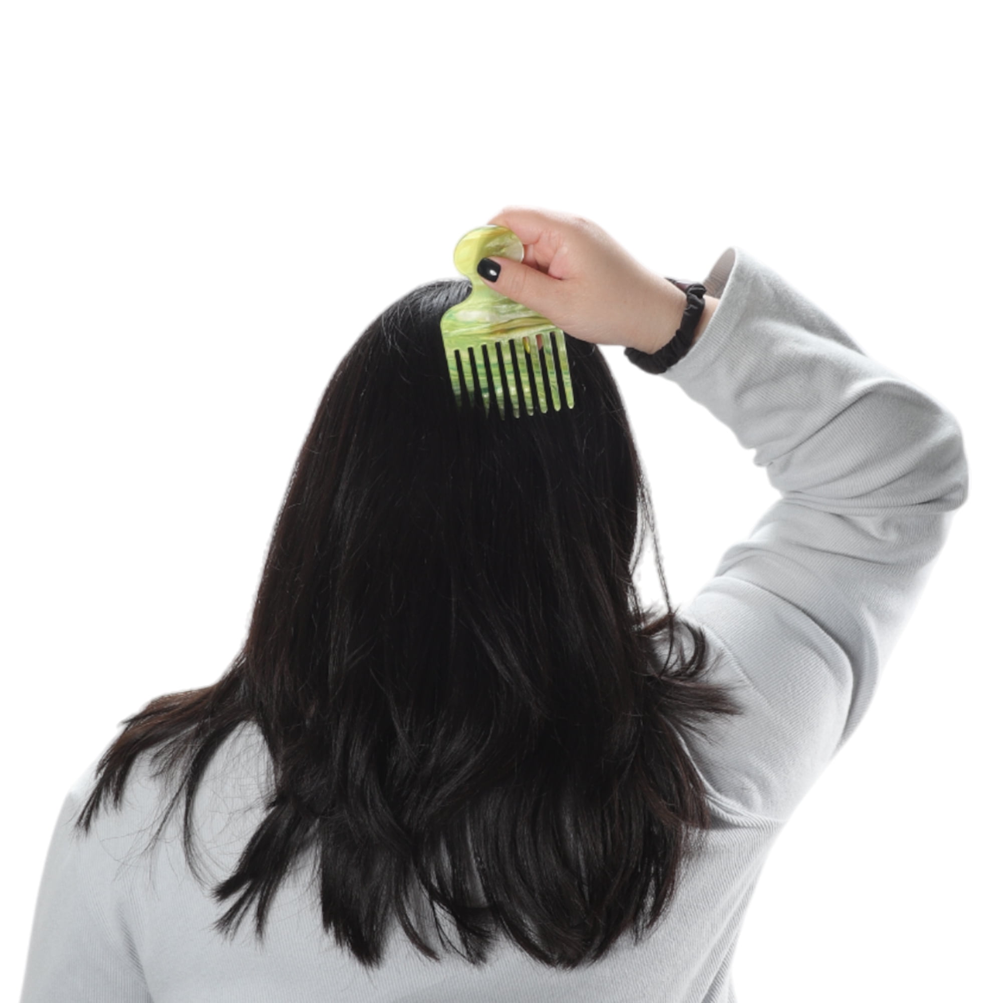 Unique Bargains 1 Pc Fashion Hair Insert Comb for All Hair Types Styles Green