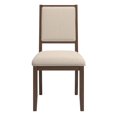 thumbnail image 4 of Weston Home Alta Wood Finish Cream Boucle Fabric Dining Chair, Set of 2, Walnut, 4 of 8