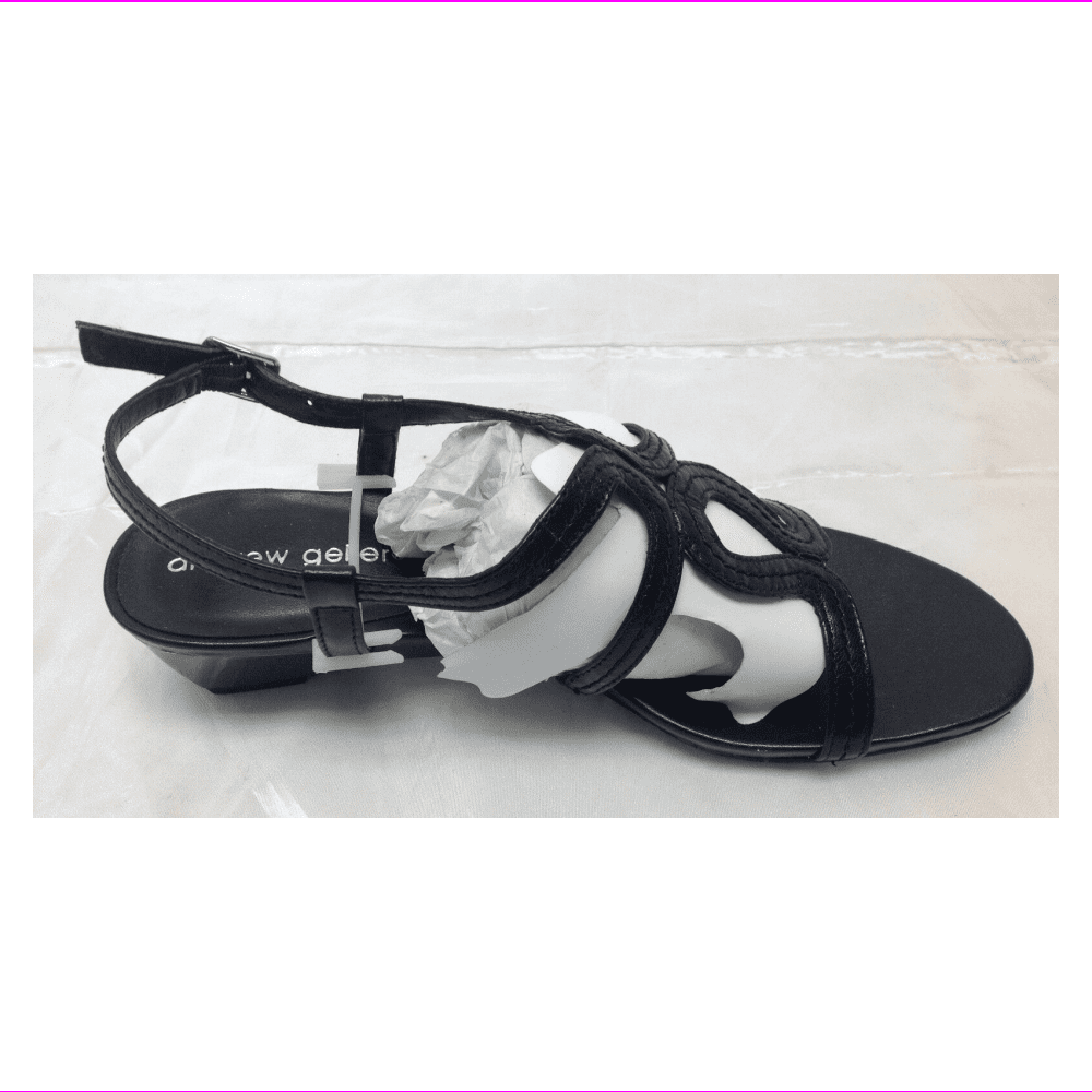 Andrew Women's Geller Leather Multi-Strap Gladiator Sandals, Black ...