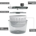 thumbnail image 2 of Salad Spinner Lettuce Spinner, Wash, Spin & Dry Salad Greens, Vegetable Washer Salad Dryer With Rotary Handle for Fruits & Vegetables, High Efficiency Vegetable Spinner Kitchen Gadget 3Qt White, 2 of 8