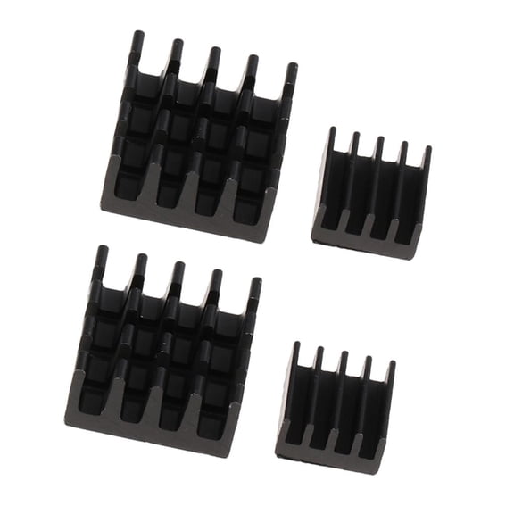 Pitycbo 4Pack Black Aluminum Heat Sink Cooling HeatSink Radiator For Raspberry Pi