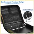 thumbnail image 4 of Zipper Binder with Shoulder Strap 2 inch 3 Ring Waterproof File Folder Organizer Bag 500 Sheet Peacocks in The Rainforest, 4 of 8