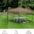 thumbnail image 4 of EastVita 10x10 Pop Up Awning with 1 Side Wall 3 Adjustable Heights Roller Bag 4 Sandbags Brown, 4 of 5