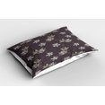 thumbnail image 2 of Ambesonne Magnolia Pillow Sham 2 Pack, Blossoming Spring Flourish, 30"x20", Eggplant Multicolor, 2 of 3