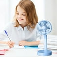 thumbnail image 1 of PRETXORVE Foldable Telescopic Charging Fan,, Mini Portable Desktop, Soft Wind Student Dormitory, 1 of 7