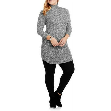 Juniors' Plus Turtle Neck Dress
