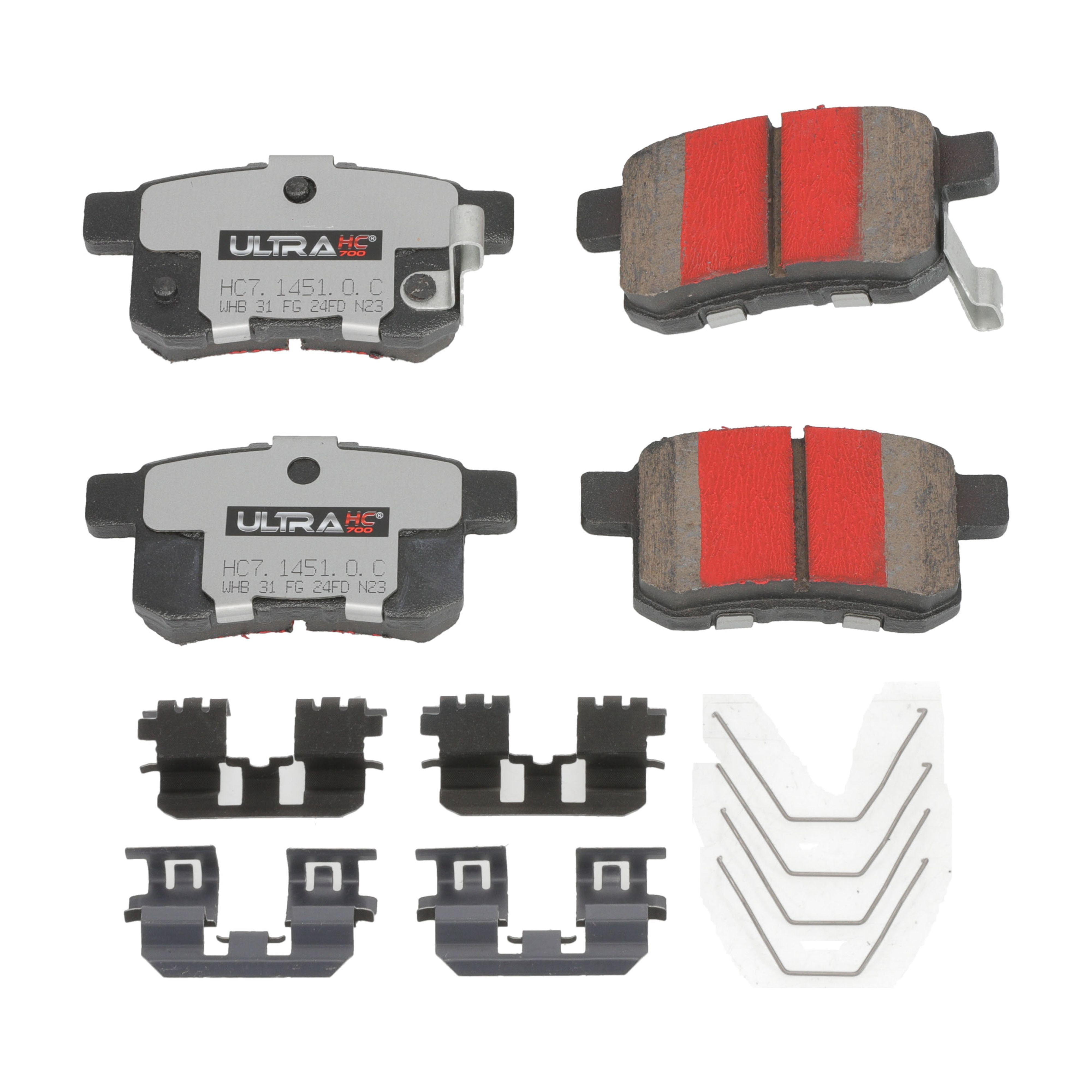 UltraHC 700 Brake Pad Set, Rear HC7.1451.0.C, Honda Accord 2008