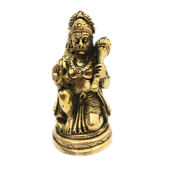 athizay Hanuman Statues Brasss Idols Bajrangbali Metal Statue for Home Temple Pooja (Hanuman 6 Inch)